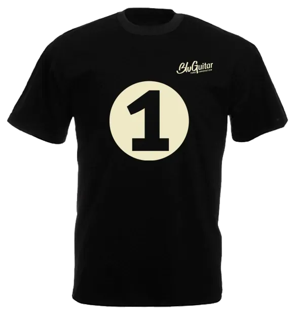 BluGuitar Shirt 1 T-skjorte svart heavy cotton